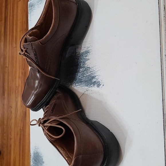 Clarks Unstructured Mens Casual Dress Shoes Brown Lace-up Size 10 EUC - Picture 7 of 11